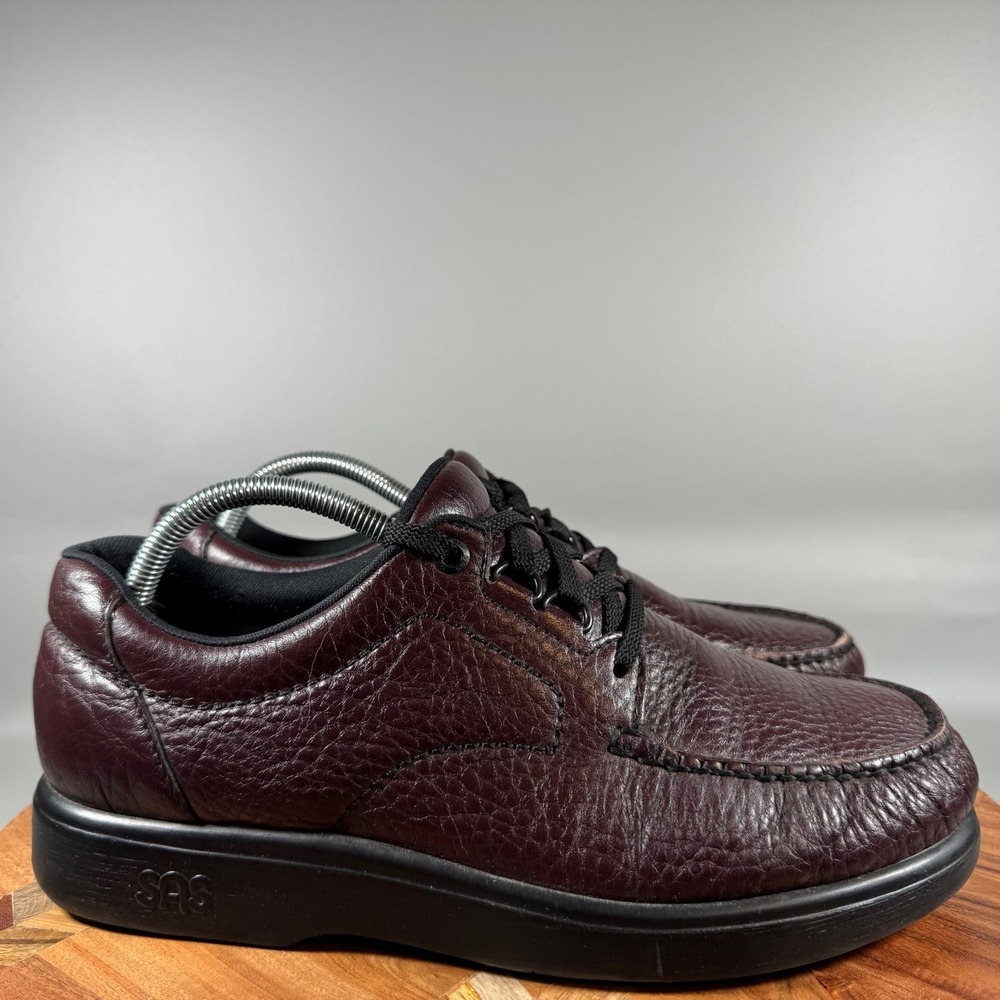 SAS Time Out Mens 9.5 Leather Walking Shoes Made in USA Tripad Comfort